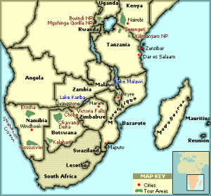 Political-Southern-Africa-Map